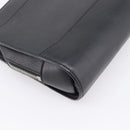 CARTIER Clutch Bag Leather Black Silver Auth am12649A-13