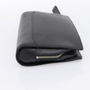 CARTIER Clutch Bag Leather Black Silver Auth am12649A-5