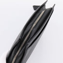 CARTIER Clutch Bag Leather Black Silver Auth am12649A-6