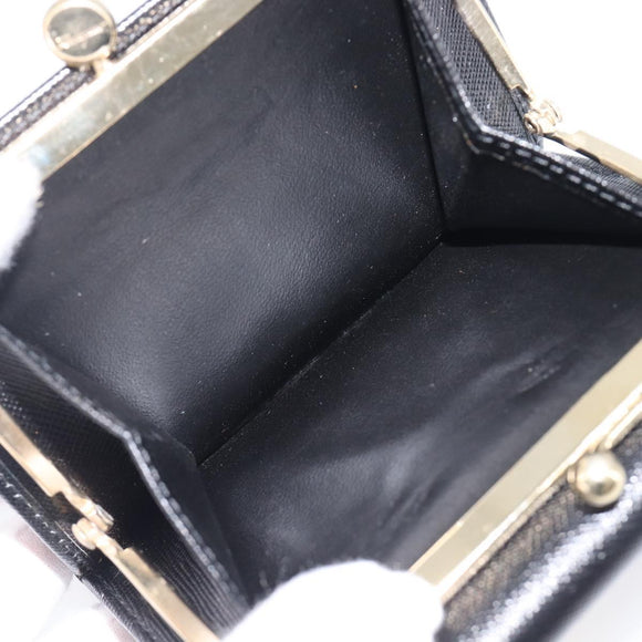Salvatore Ferragamo Gancini Gamaguchi Compact Wallet Leather Black Auth am12650V