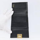 Salvatore Ferragamo Gancini Gamaguchi Compact Wallet Leather Black Auth am12650V-16