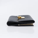 Salvatore Ferragamo Gancini Gamaguchi Compact Wallet Leather Black Auth am12650V-4
