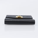 Salvatore Ferragamo Gancini Gamaguchi Compact Wallet Leather Black Auth am12650V-7
