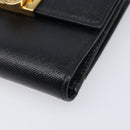 Salvatore Ferragamo Gancini Gamaguchi Compact Wallet Leather Black Auth am12650V-8