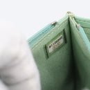 CHANEL Matelasse Chain Shoulder Wallet Lamb Skin Green Gold CC Auth am12655SAM-10
