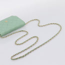 CHANEL Matelasse Chain Shoulder Wallet Lamb Skin Green Gold CC Auth am12655SAM-7