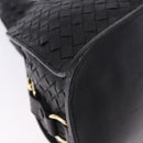 BOTTEGA VENETA INTRECCIATO Hand Bag Leather Black Gold Auth am12657V-14