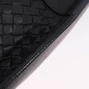BOTTEGA VENETA INTRECCIATO Hand Bag Leather Black Gold Auth am12657V-9