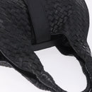 BOTTEGA VENETA INTRECCIATO Hand Bag Leather Black Gold Auth am12657V-6