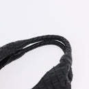 BOTTEGA VENETA INTRECCIATO Hand Bag Leather Black Gold Auth am12657V-8