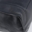 CELINE Luggage Mini Shopper Hand Bag Leather Navy Gold Auth am12658A-16
