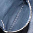 CELINE Luggage Mini Shopper Hand Bag Leather Navy Gold Auth am12658A-23