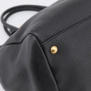 PRADA Hand Bag Leather 2way Black Gold BN2793 Auth am12660V-14
