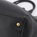 PRADA Hand Bag Leather 2way Black Gold BN2793 Auth am12660V-15