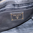 PRADA Hand Bag Leather 2way Black Gold BN2793 Auth am12660V-22