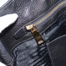 PRADA Hand Bag Leather 2way Black Gold BN2793 Auth am12660V-24