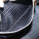 PRADA Hand Bag Leather 2way Black Gold BN2793 Auth am12660V-25
