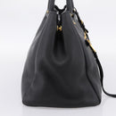PRADA Hand Bag Leather 2way Black Gold BN2793 Auth am12660V-3
