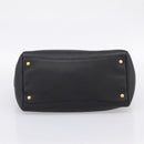 PRADA Hand Bag Leather 2way Black Gold BN2793 Auth am12660V-5