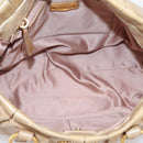 Miu Miu Hand Bag Leather 2way Beige Gold Auth am12661V-11