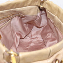 Miu Miu Hand Bag Leather 2way Beige Gold Auth am12661V-22