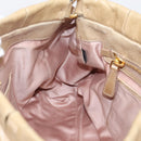 Miu Miu Hand Bag Leather 2way Beige Gold Auth am12661V-23