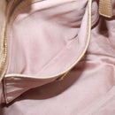 Miu Miu Hand Bag Leather 2way Beige Gold Auth am12661V-26