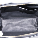 CELINE Macadam Canvas Pouch PVC Leather Black Gold Tone Auth am12663V-10