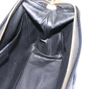 CELINE Macadam Canvas Pouch PVC Leather Black Gold Tone Auth am12663V-19