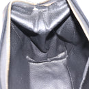 CELINE Macadam Canvas Pouch PVC Leather Black Gold Tone Auth am12663V-20