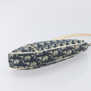 Christian Dior Trotter Canvas Saddle Pouch PVC Navy Silver Auth am12667A-11