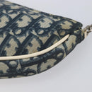 Christian Dior Trotter Canvas Saddle Pouch PVC Navy Silver Auth am12667A-12