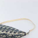 Christian Dior Trotter Canvas Saddle Pouch PVC Navy Silver Auth am12667A-8