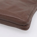PRADA Shoulder Bag Taurillon Leather Brown Silver Auth am12669V-14