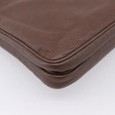 PRADA Shoulder Bag Taurillon Leather Brown Silver Auth am12669V-15