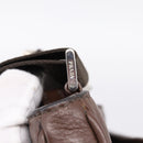 PRADA Shoulder Bag Taurillon Leather Brown Silver Auth am12669V-9