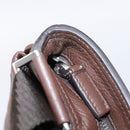 PRADA Shoulder Bag Taurillon Leather Brown Silver Auth am12669V-10