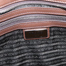 PRADA Shoulder Bag Taurillon Leather Brown Silver Auth am12669V-19