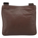 PRADA Shoulder Bag Taurillon Leather Brown Silver Auth am12669V-2