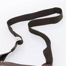 PRADA Shoulder Bag Taurillon Leather Brown Silver Auth am12669V-8