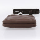 PRADA Shoulder Bag Taurillon Leather Brown Silver Auth am12669V-5