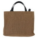 Salvatore Ferragamo Hand Bag Raffia Beige Gold Auth am12670V-2