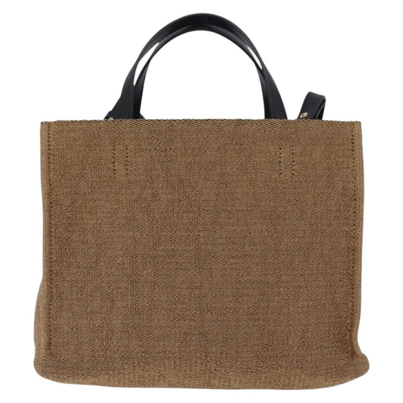 Salvatore Ferragamo Hand Bag Raffia Beige Gold Auth am12670V