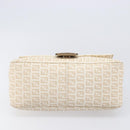 FENDI Zucchino Canvas Mamma Bucket GM Shoulder Bag PVC Beige Gold Auth am12671V-5