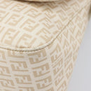 FENDI Zucchino Canvas Mamma Bucket GM Shoulder Bag PVC Beige Gold Auth am12671V-15