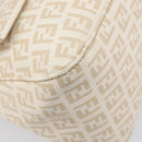 FENDI Zucchino Canvas Mamma Bucket GM Shoulder Bag PVC Beige Gold Auth am12671V-16