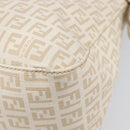 FENDI Zucchino Canvas Mamma Bucket GM Shoulder Bag PVC Beige Gold Auth am12671V-17