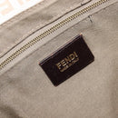 FENDI Zucchino Canvas Mamma Bucket GM Shoulder Bag PVC Beige Gold Auth am12671V-22