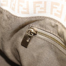 FENDI Zucchino Canvas Mamma Bucket GM Shoulder Bag PVC Beige Gold Auth am12671V-25