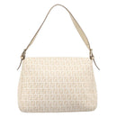 FENDI Zucchino Canvas Mamma Bucket GM Shoulder Bag PVC Beige Gold Auth am12671V-2